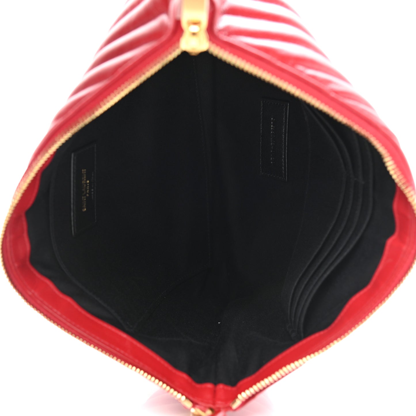 Calfskin Matelasse Monogram Cassandre Tablet Pouch Rouge Eros