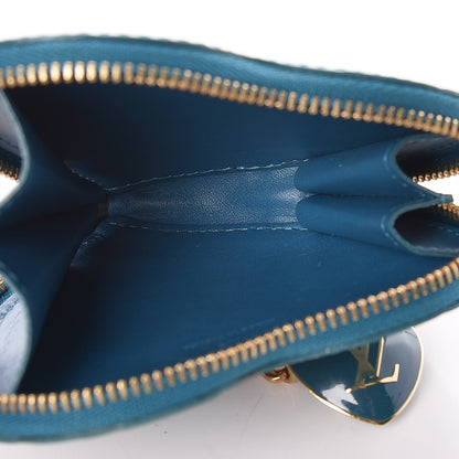 Louis Vuitton Vernis Heart Coin Purse Blue Galactic 5 of 8