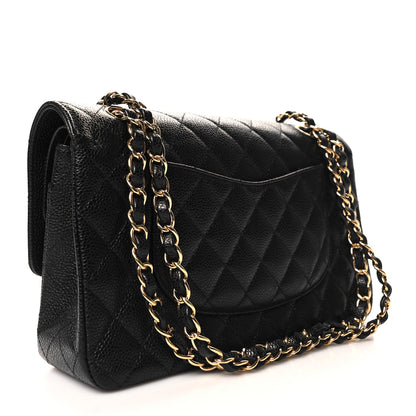 Chanel Caviar Quilted Medium Double Flap Black 3 of 11