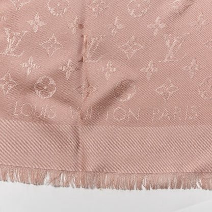 Louis Vuitton Silk Wool Monogram Shawl Natural 4 of 4