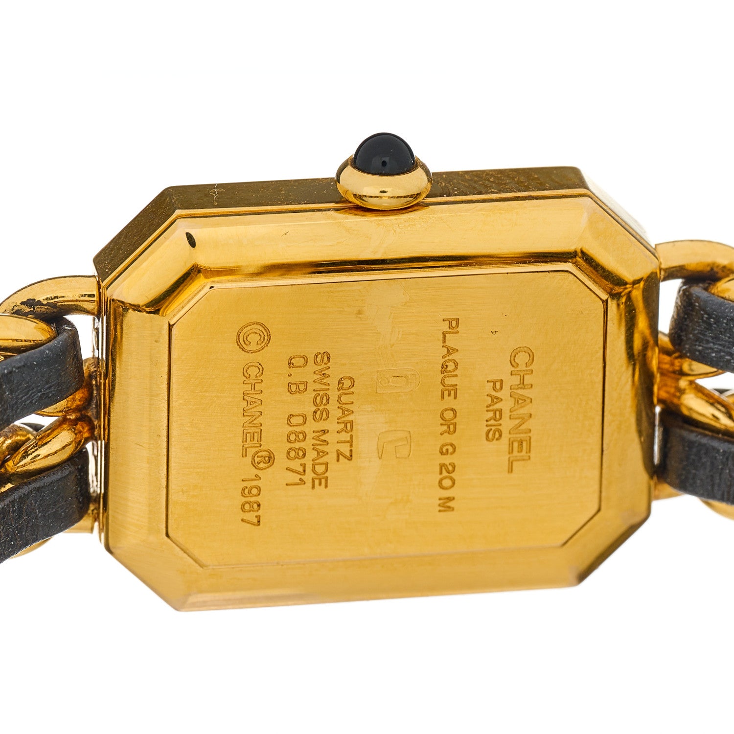 Chanel Stainless Steel Lambskin 20mm Chain Premiere Quartz Watch Gold M 4 of 4