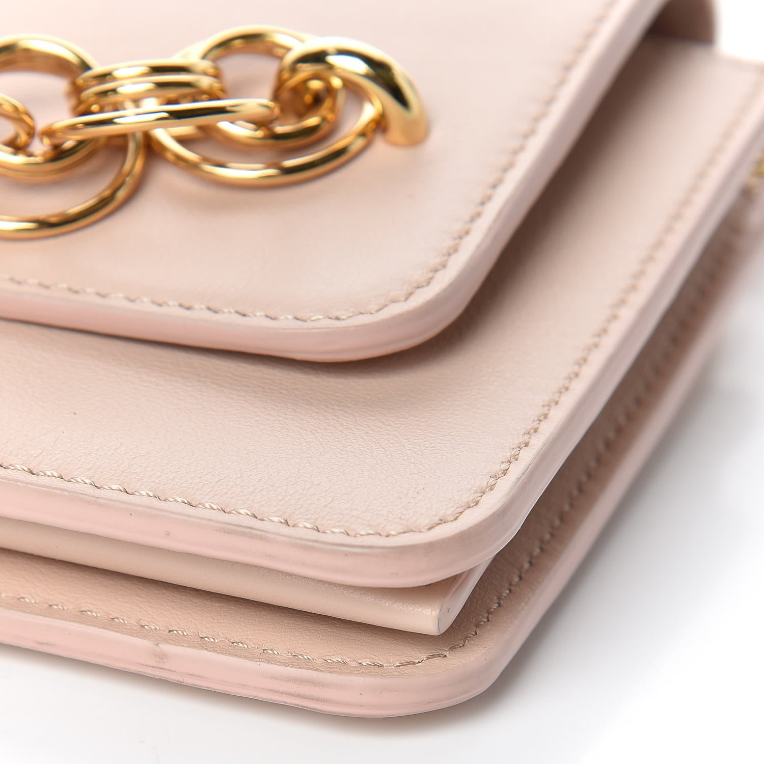 Chloe Smooth Calfskin Drew Bijou Clutch Cement Pink 11 of 13