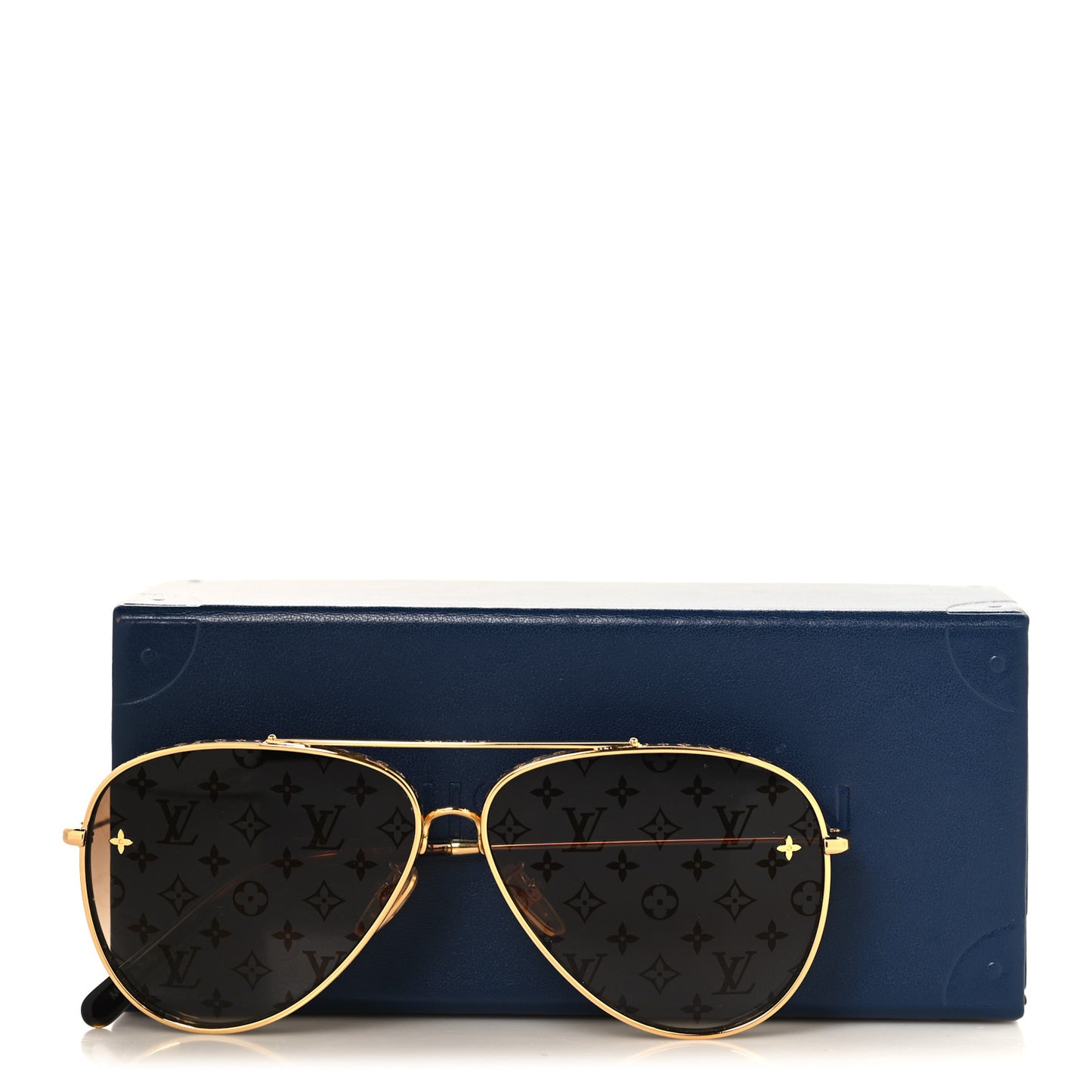 Metal The LV Pilot Sunglasses Z1619U Gradient Brown Monogram