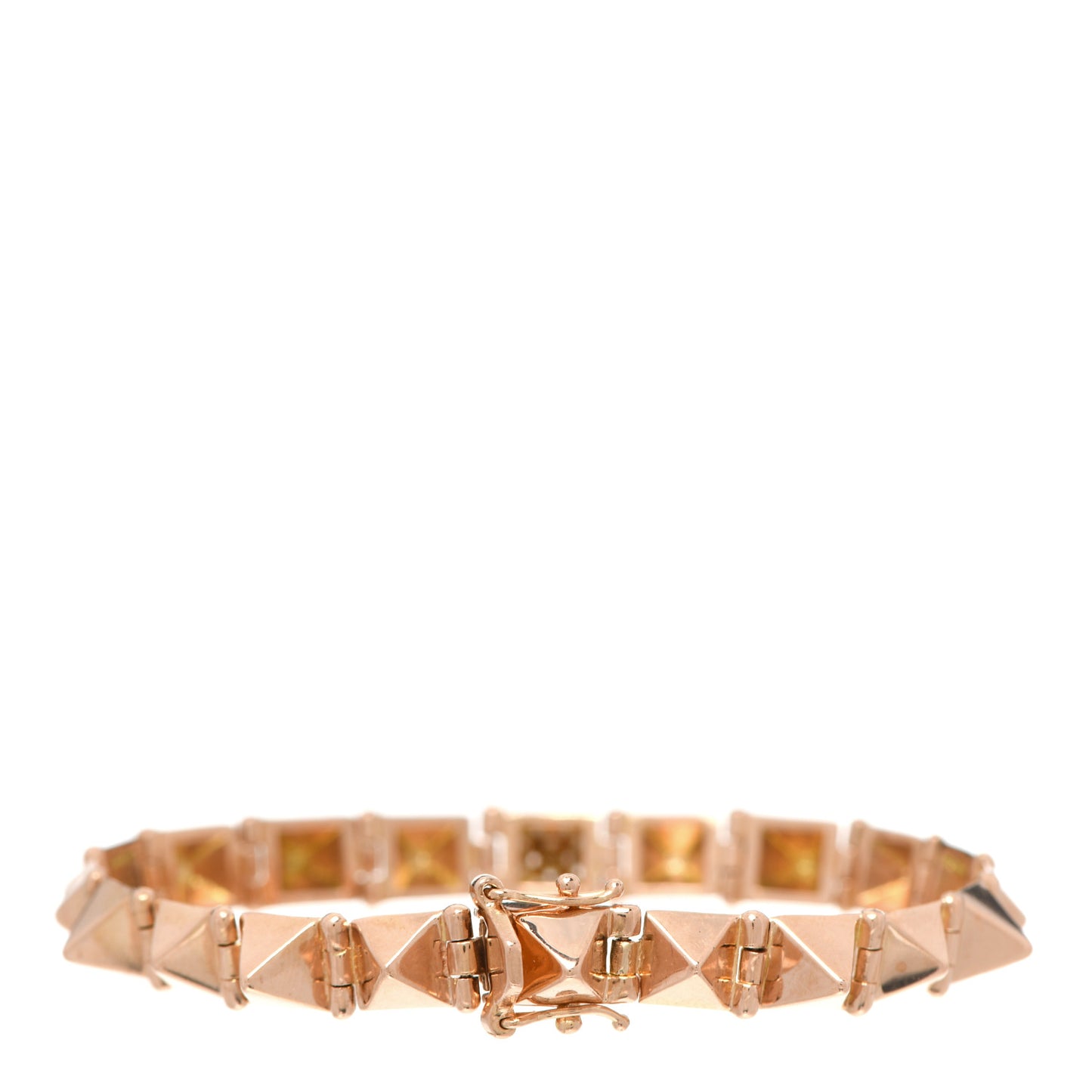 14K Rose Gold Diamond Small Spike Bracelet