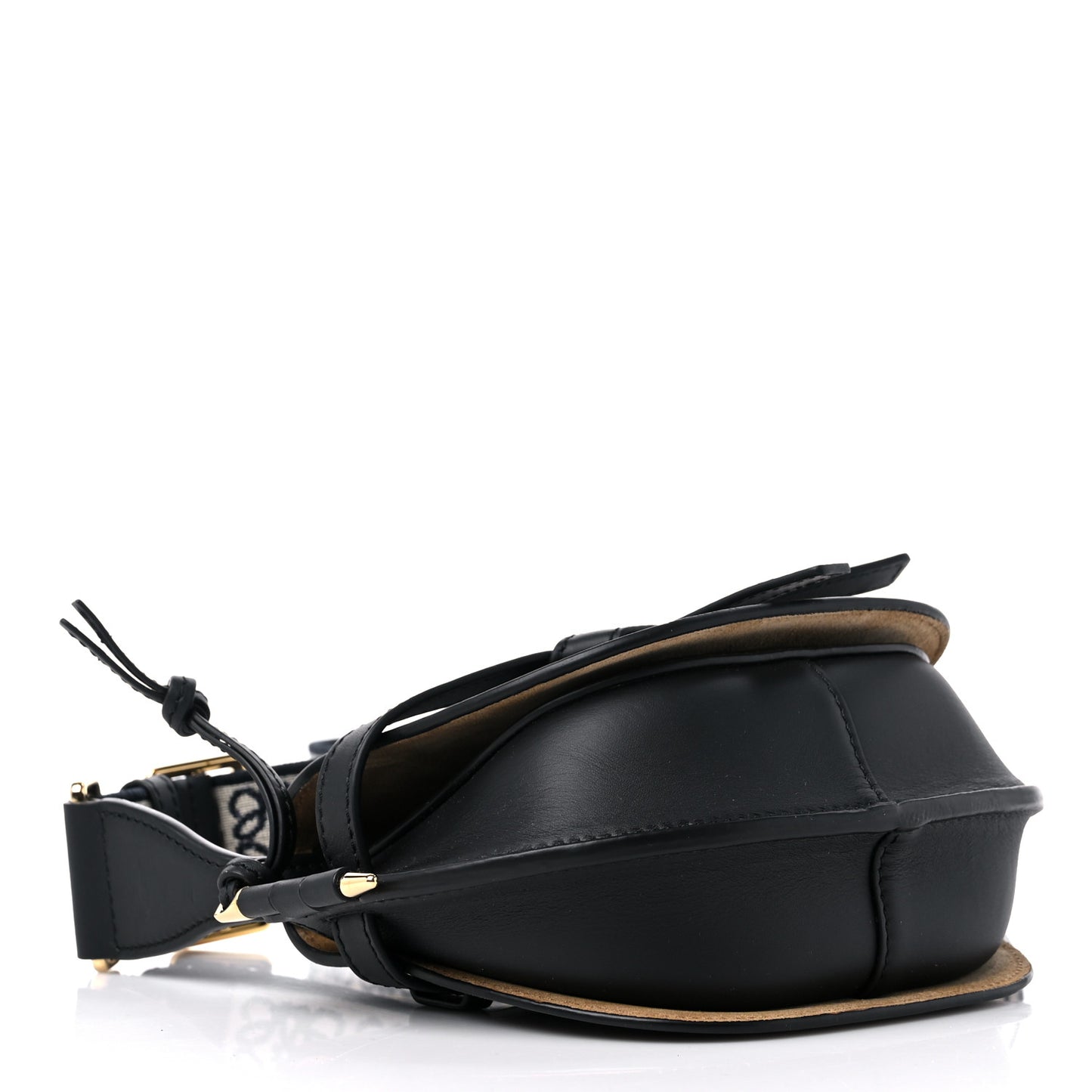 Calfskin Jacquard Mini Gate Dual Bag Black