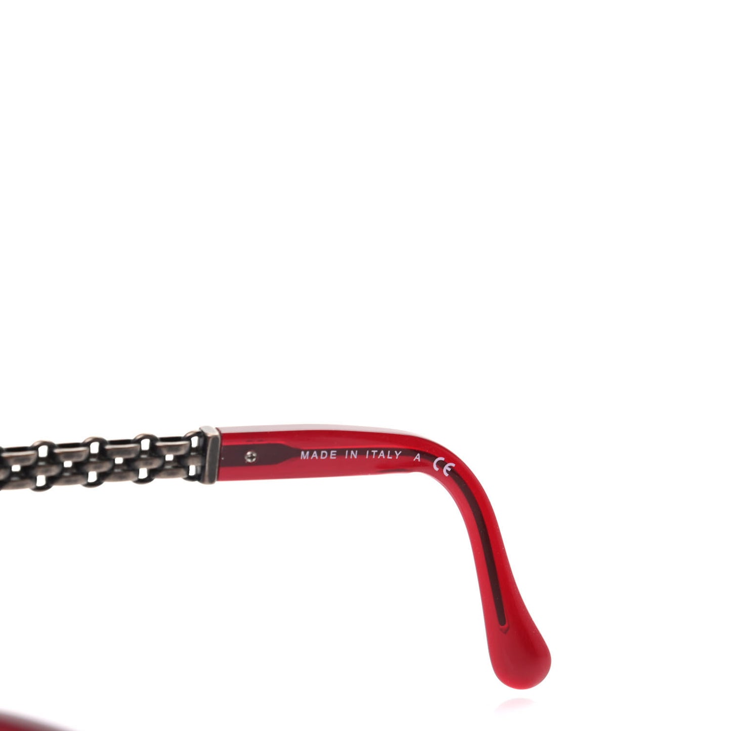 Acetate Cat Eye Chain Sunglasses 5326 Red