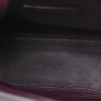 Saint Laurent Patent Calfskin Rendez-Vous Hobo Dark Red Wine 6 of 11