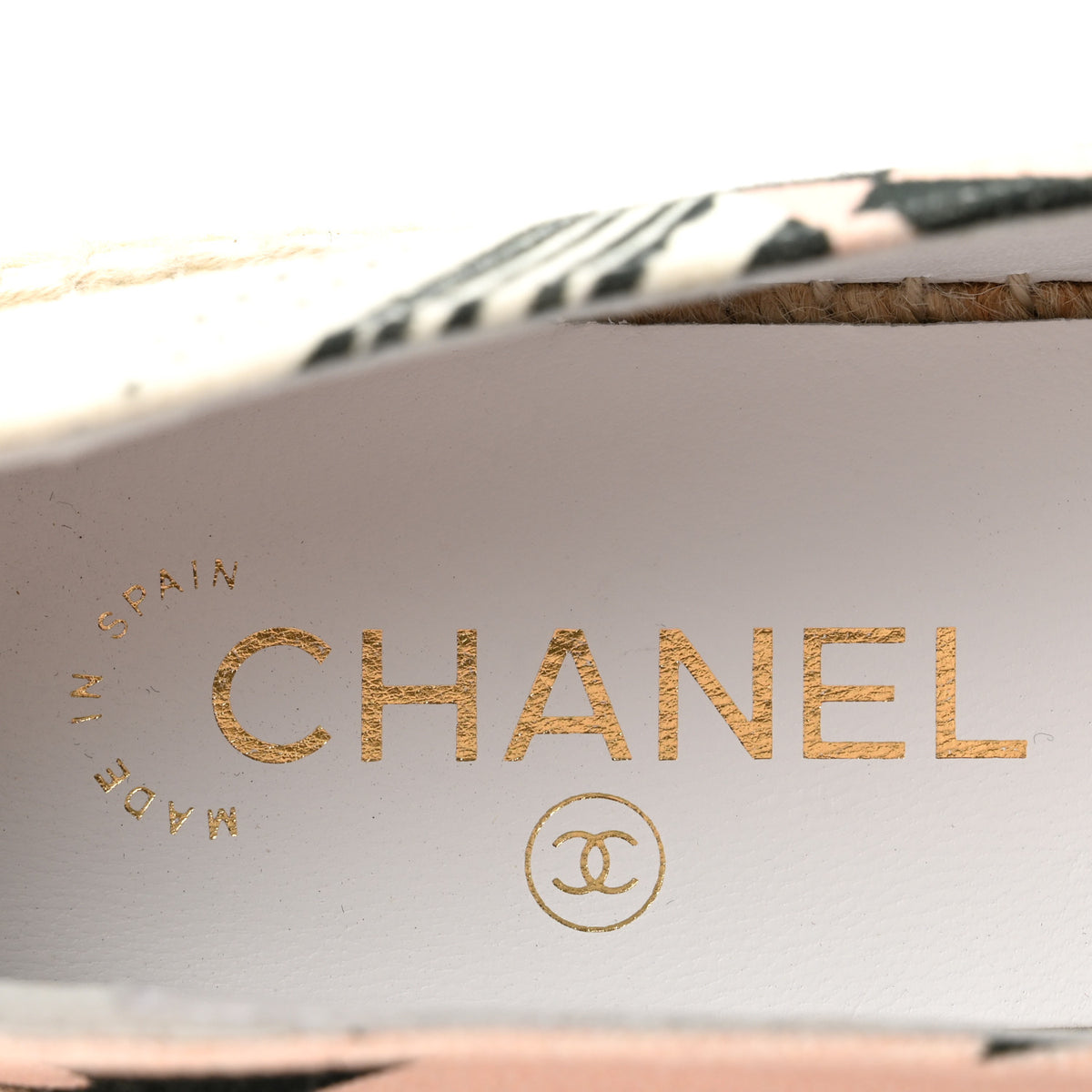 Chanel Fabric CC Espadrilles 38 Pink White Black 8 of 10