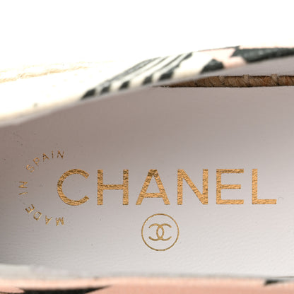 Chanel Fabric CC Espadrilles 38 Pink White Black 8 of 10
