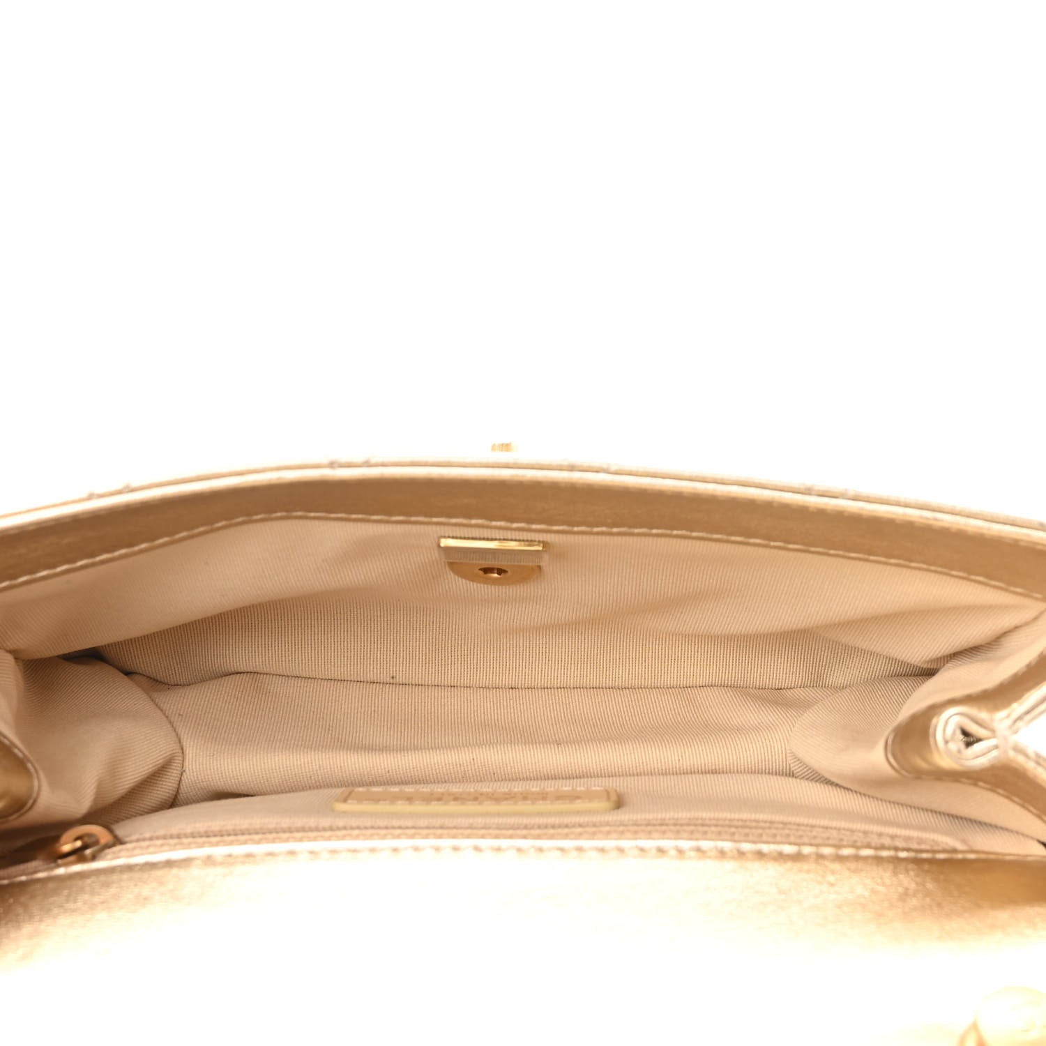 Chanel Metallic Lambskin Quilted CC Chain Flap Gold 5 of 10