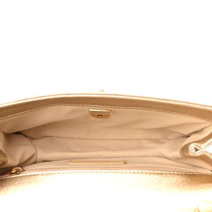 Chanel Metallic Lambskin Quilted CC Chain Flap Gold 5 of 10