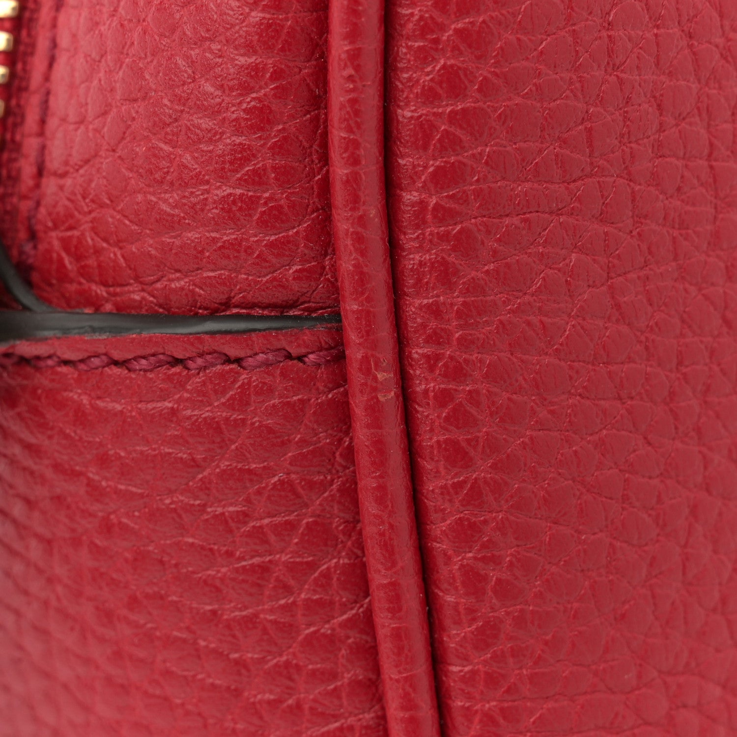 Gucci Pebbled Calfskin Small Soho Disco Bag Vibrant Red 12 of 12