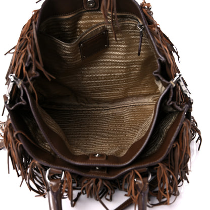 Prada Nappa Fringe Shopping Tote Noce 5 of 15