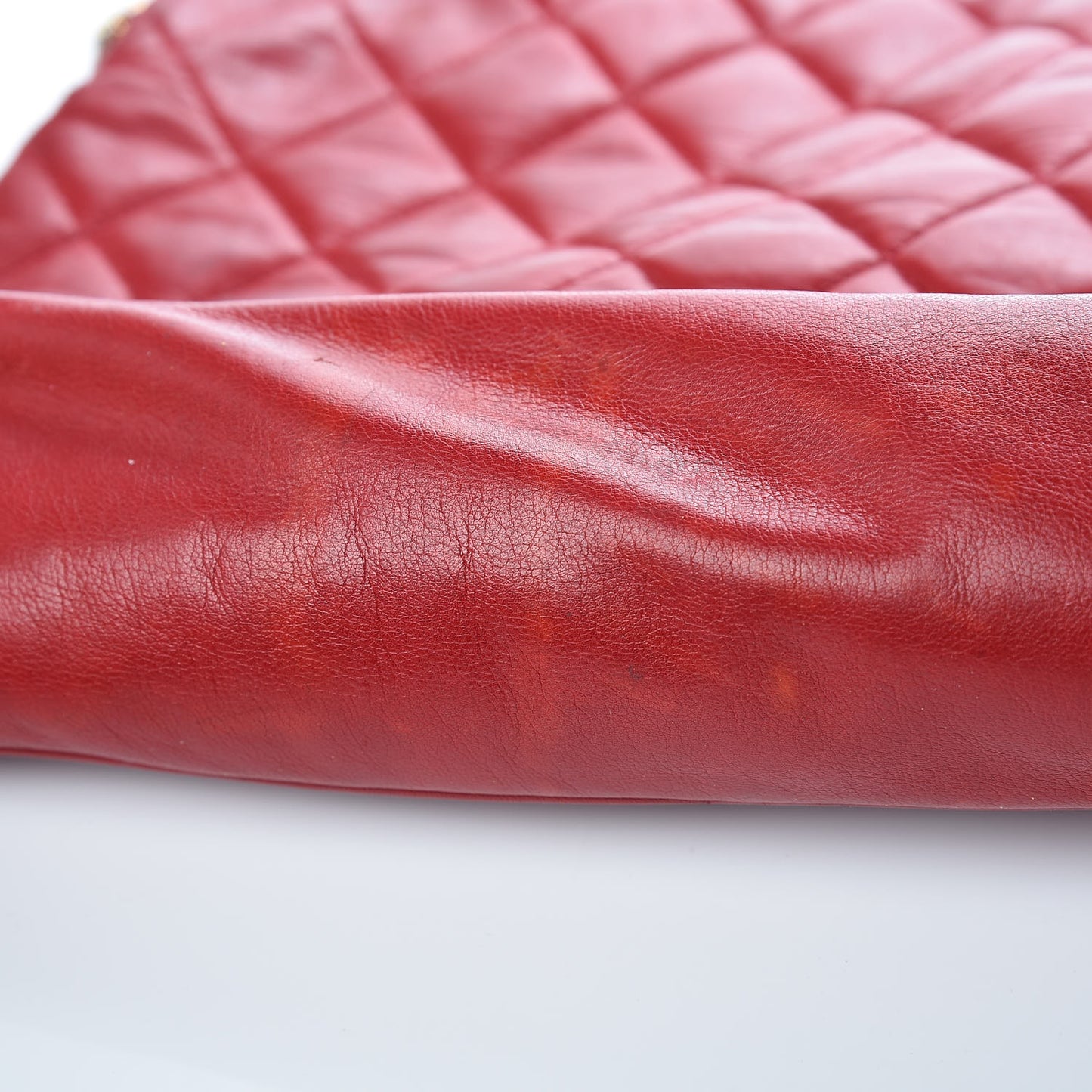 Lambskin Quilted Shoulder Bag Red