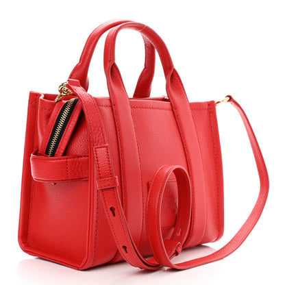Marc Jacobs Grained Calfskin Small The Tote Bag Red 3 of 11