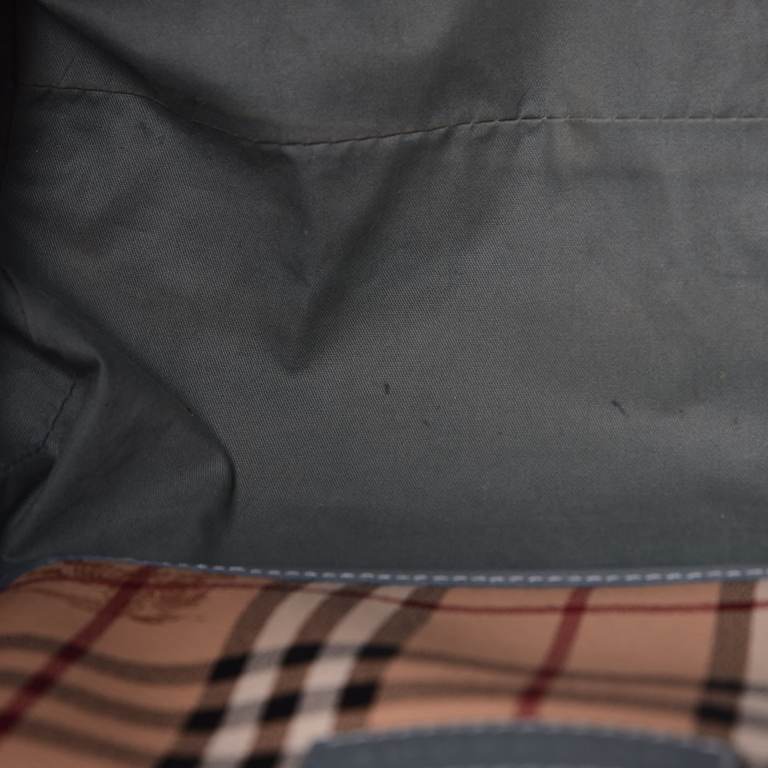 Burberry Haymarket Check Small Canterbury Tote Eucalyptus Grey 10 of 14