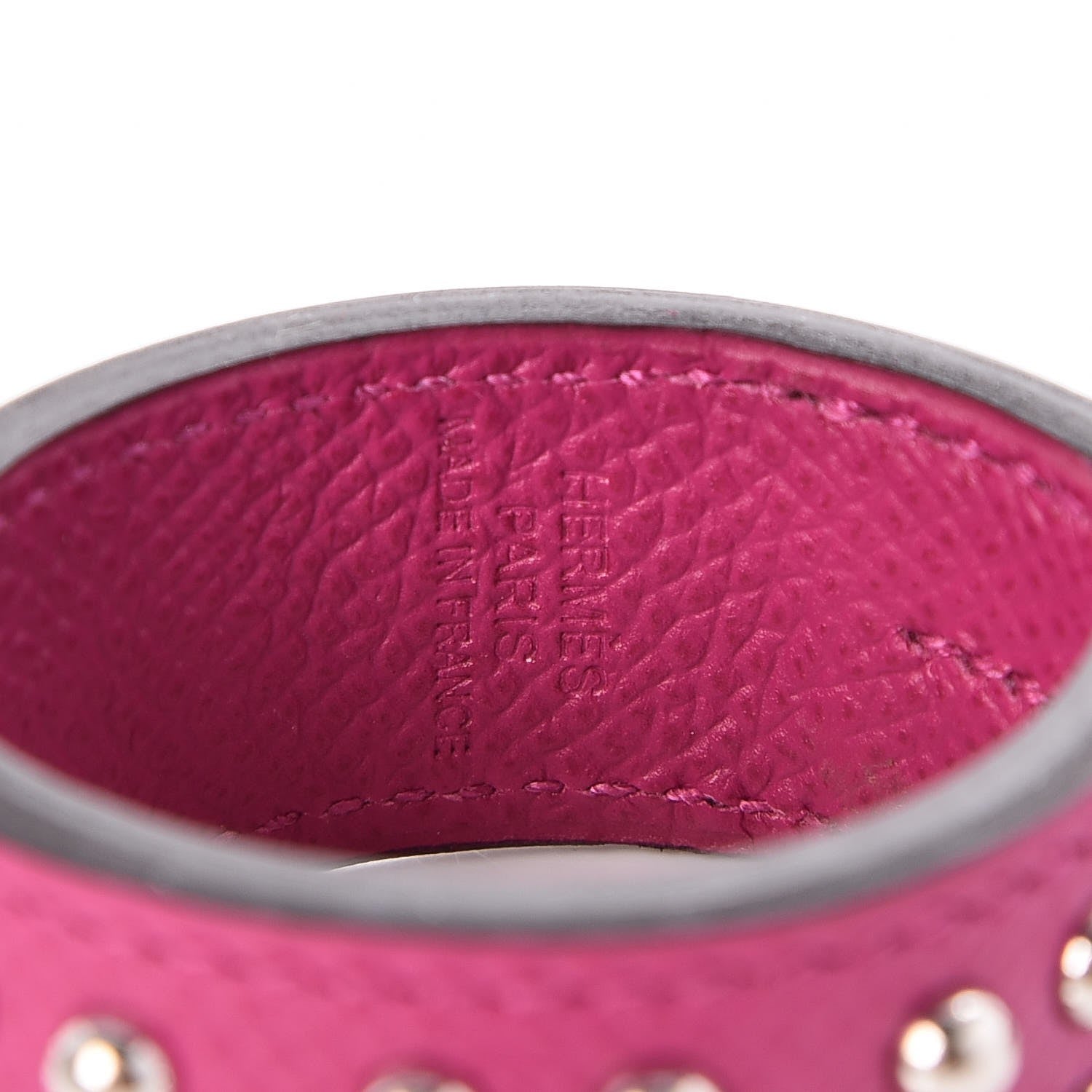 Hermes Epsom Collier de Chien Anneau Key Holder Rose Pourpre 5 of 5
