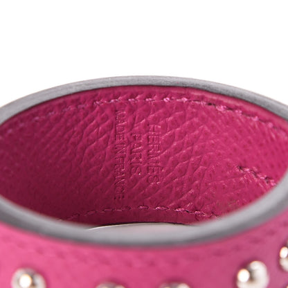 Hermes Epsom Collier de Chien Anneau Key Holder Rose Pourpre 5 of 5