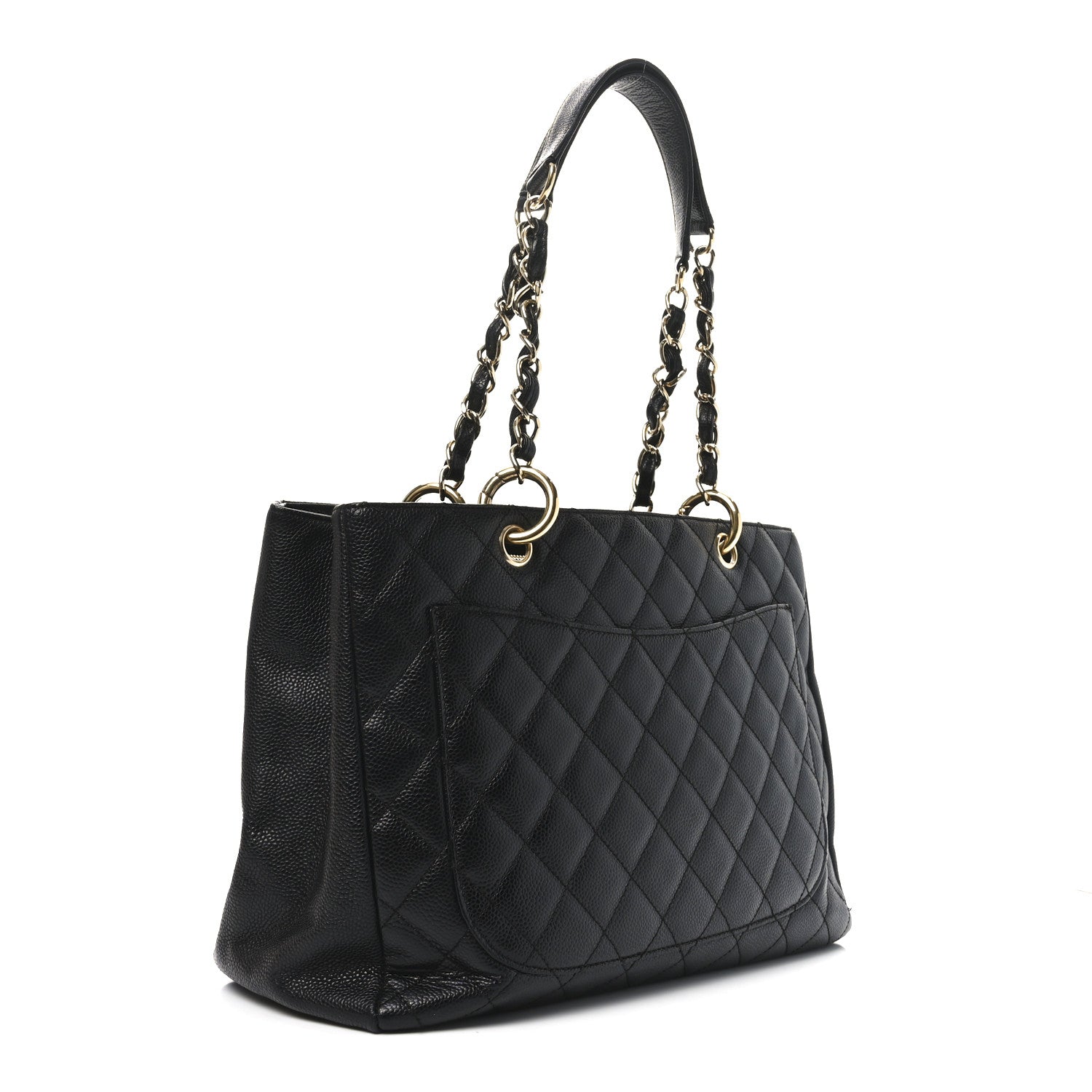 Chanel Caviar Quilted Grand Shopping Tote GST Black 3 of 10
