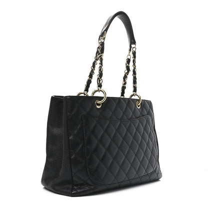 Chanel Caviar Quilted Grand Shopping Tote GST Black 3 of 10