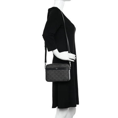Celine Triomphe Canvas Small Messenger Bag Black 2 of 12