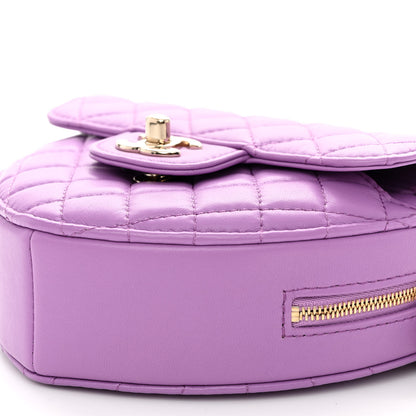 Chanel Lambskin Quilted CC In Love Heart Bag Purple 9 of 9