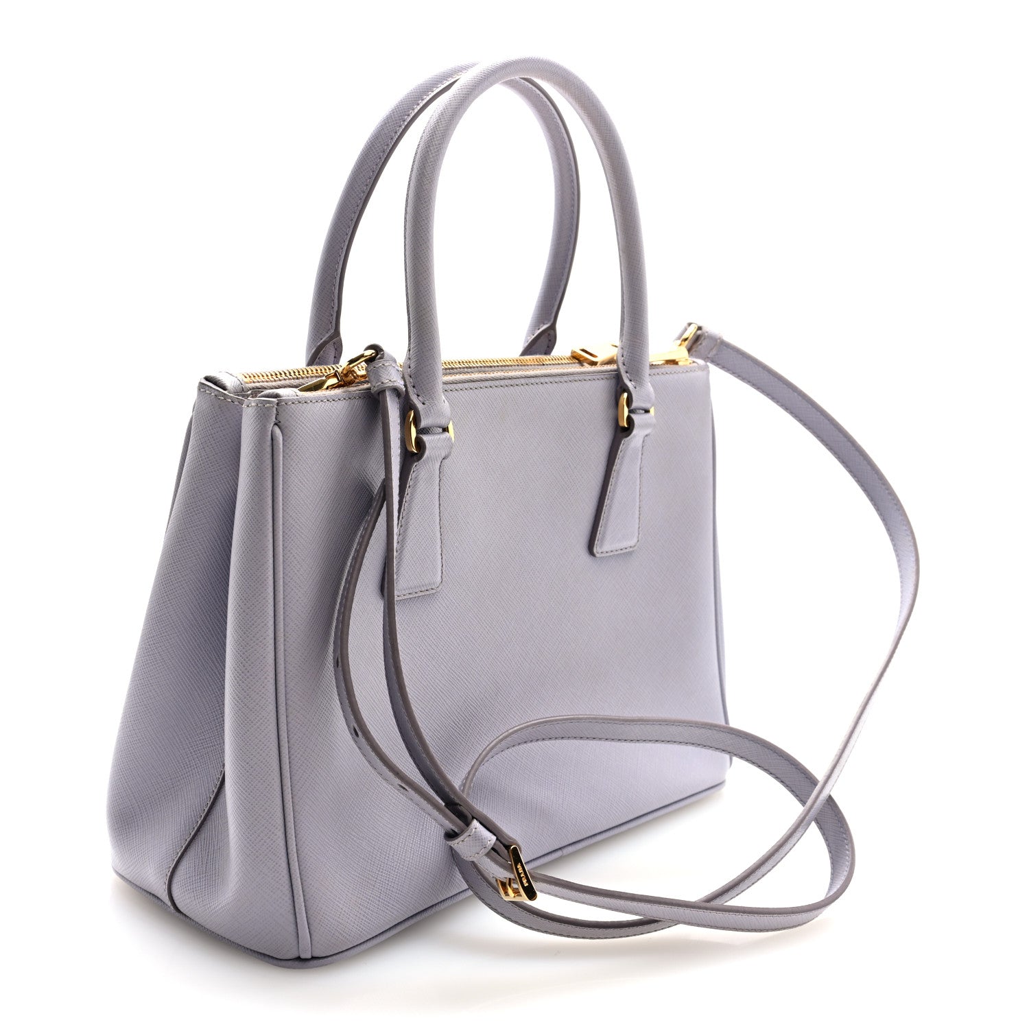Prada Saffiano Lux Small Galleria Double Zip Tote Light Purple