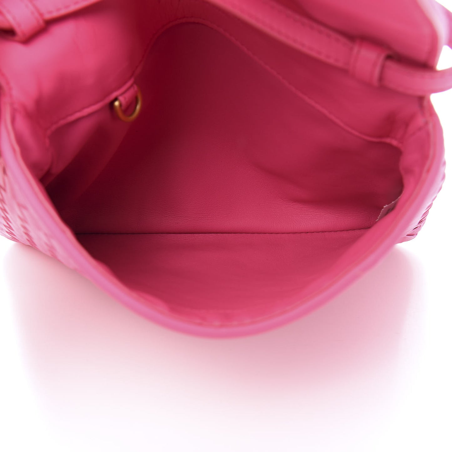 Nappa Intrecciato Flap Crossbody Fuchsia