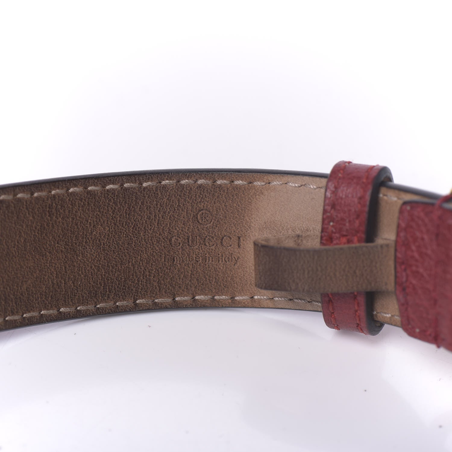 Gucci Calfskin Marmont Double G Bracelet Red 4 of 6