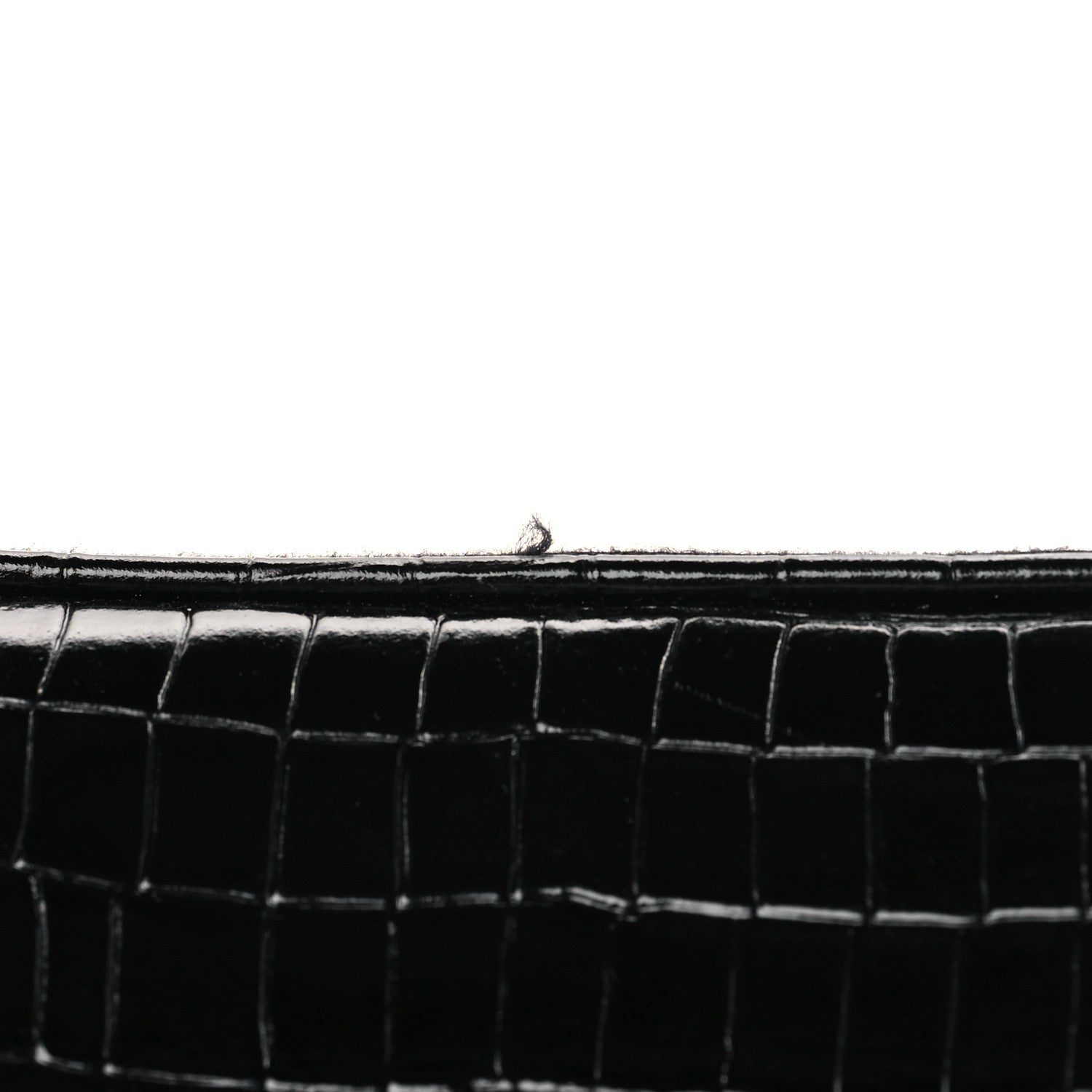 Tom Ford Calfskin Crocodile Embossed Small Zip Belt Bag Black 9 of 9