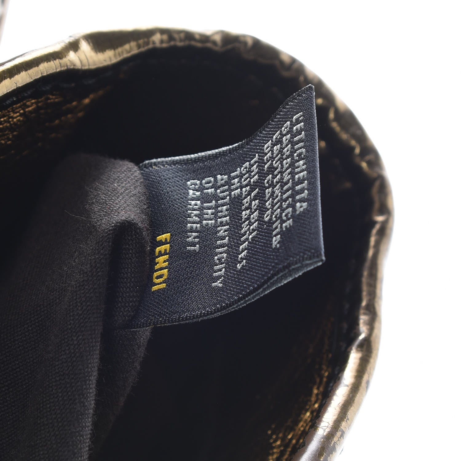 Fendi Patent Calfskin B Bag Gold 9 of 24
