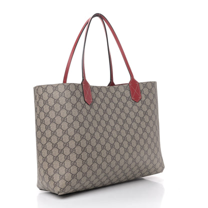 Gucci GG Supreme Medium Reversible Tote Beige Red 3 of 8
