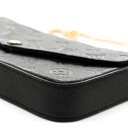 Louis Vuitton Empreinte Pochette Felicie Chain Wallet Black 9 of 12