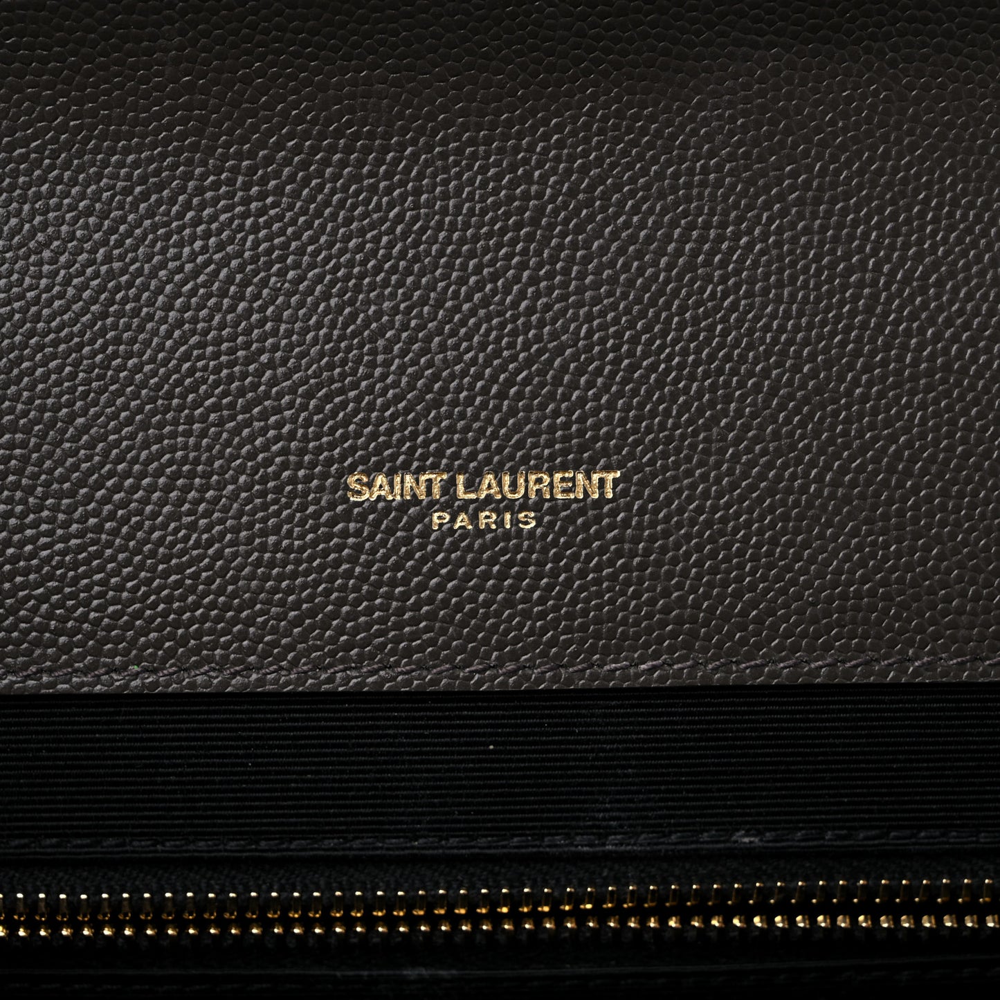 Grain De Poudre Textured Mixed Matelasse Large Triquilt Monogram Satchel Pebble