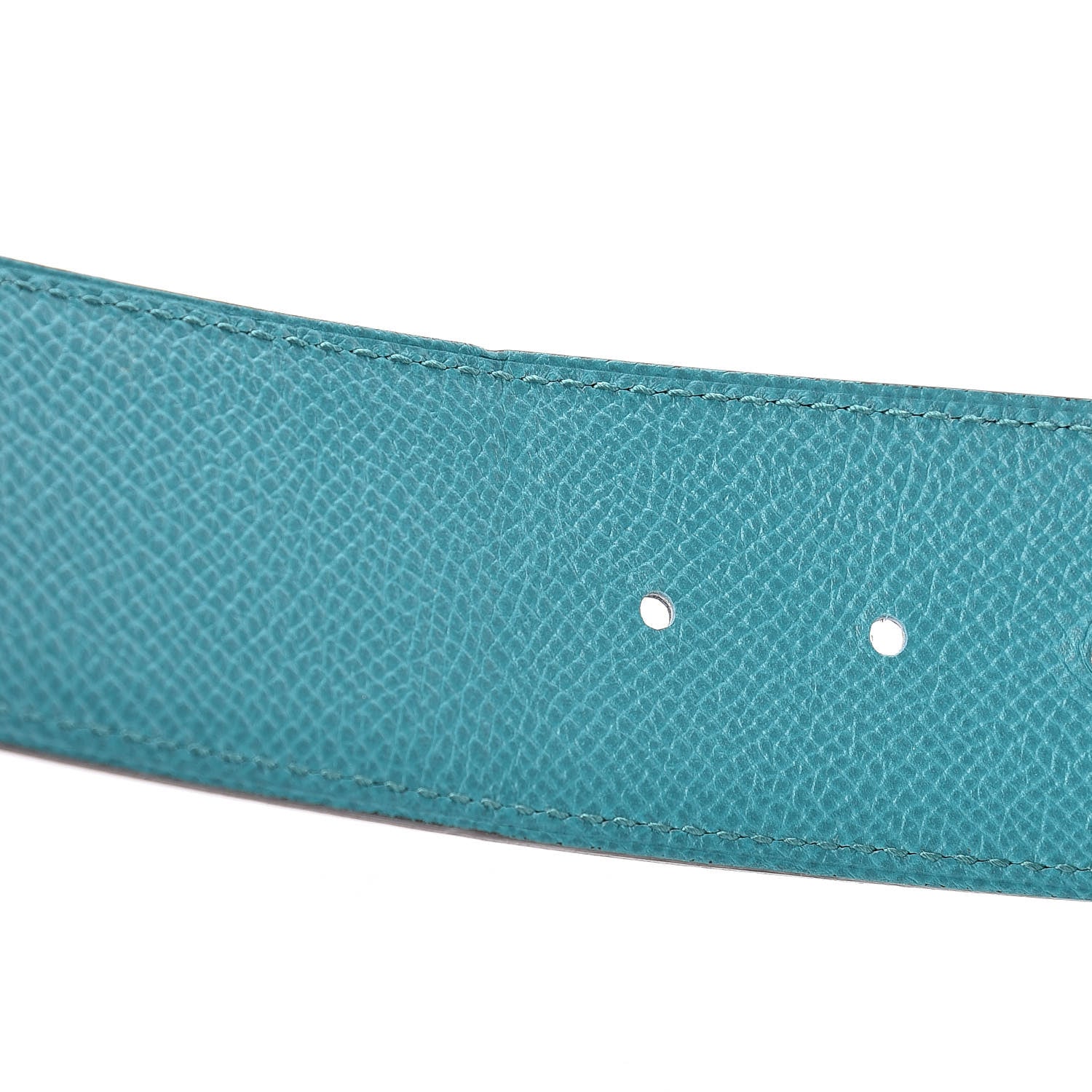 Hermes Epsom 42mm Constance H Belt 100 Bleu Paon Bleu Obscur 7 of 13