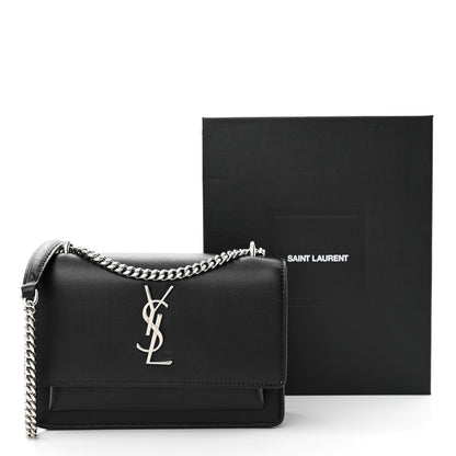 Saint Laurent Calfskin Monogram Sunset Chain Wallet Black 10 of 10