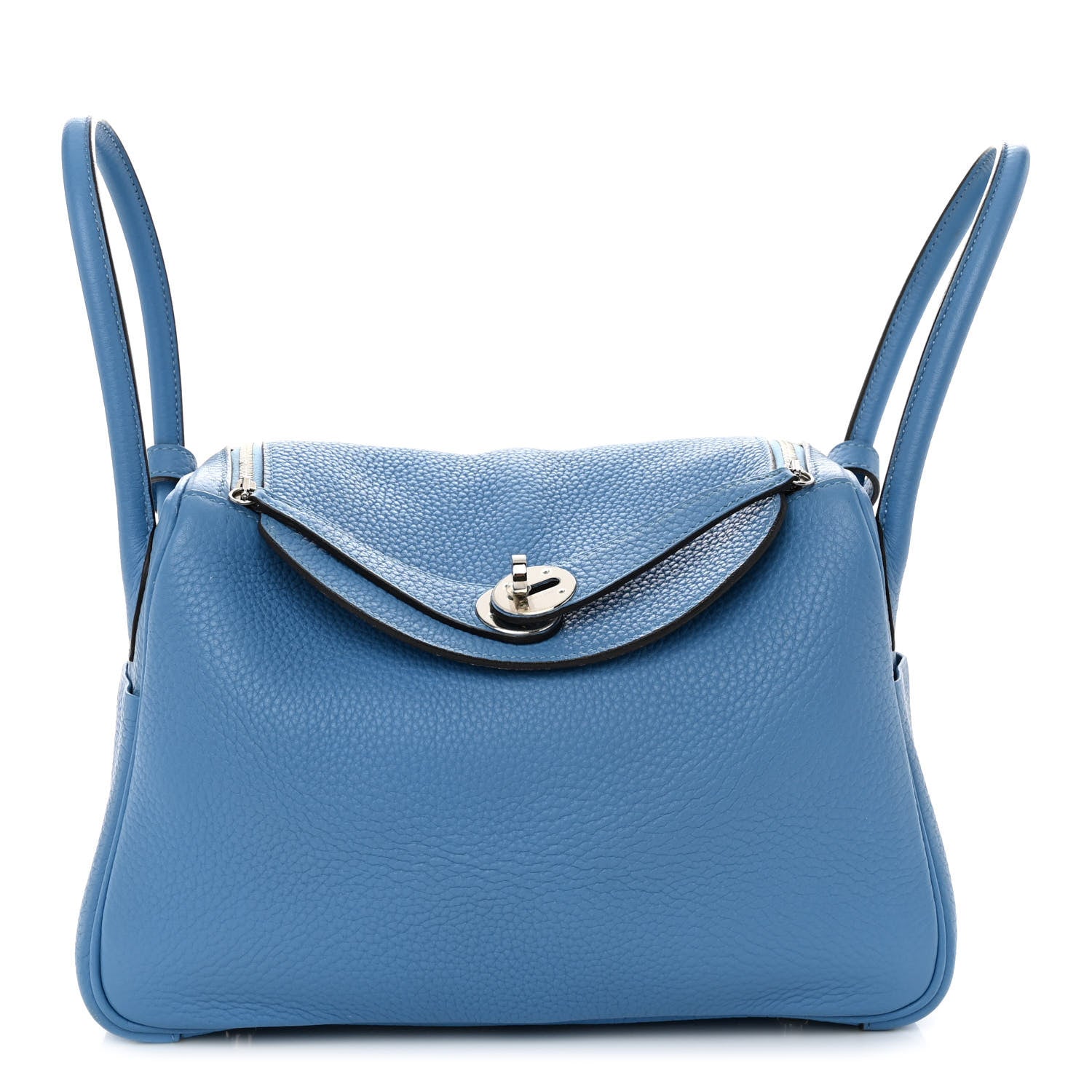 Hermes Taurillon Clemence Lindy 26 Bleu Paradis 1 of 12