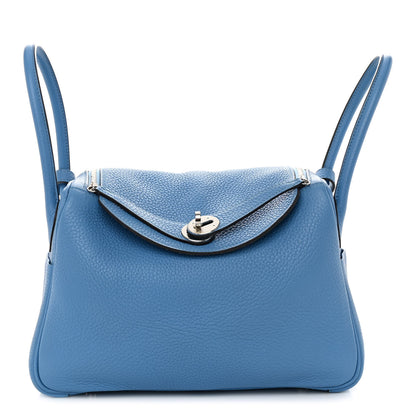 Hermes Taurillon Clemence Lindy 26 Bleu Paradis 1 of 12