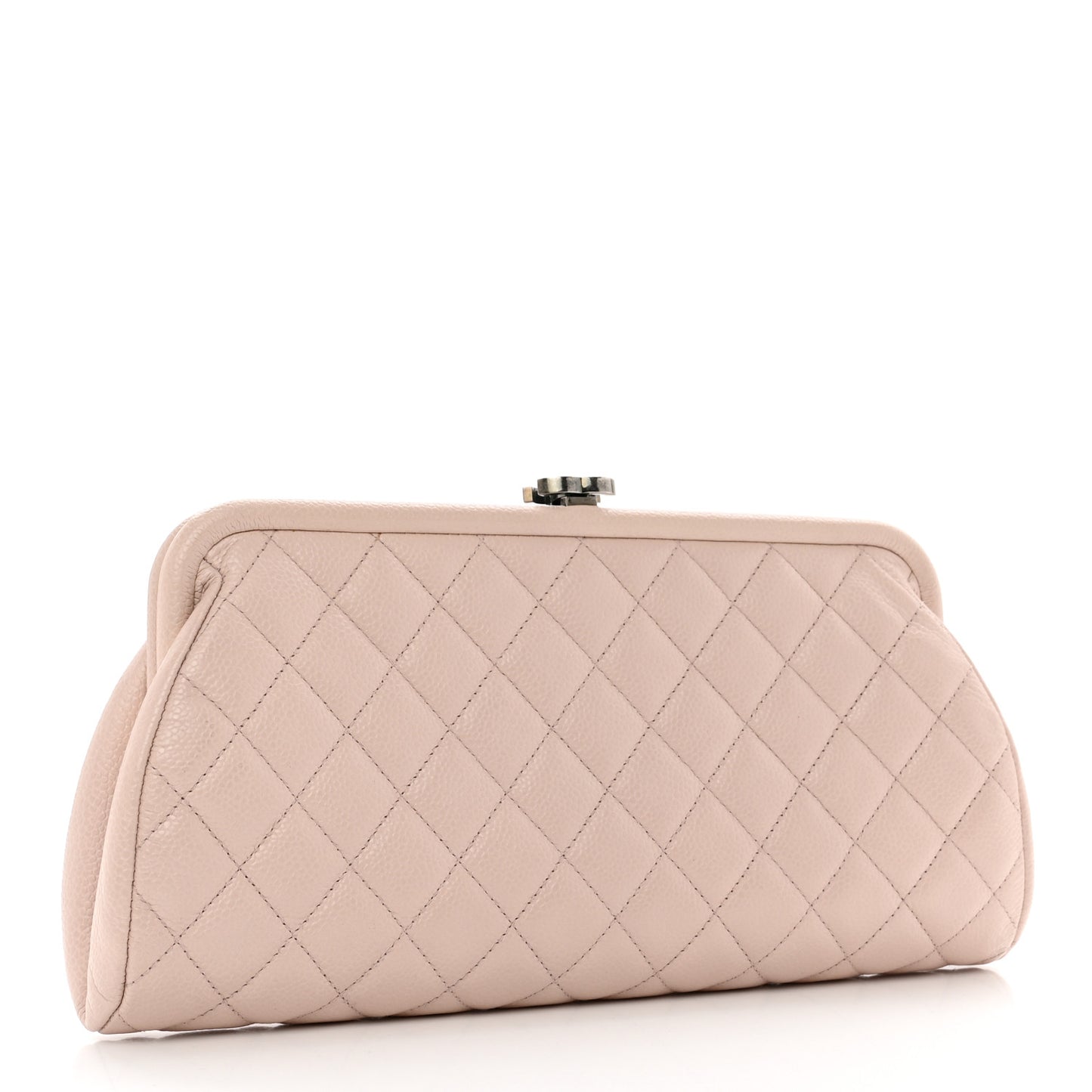 Caviar Quilted Timeless Clutch Pink