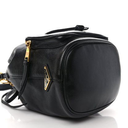 Prada Glace Calfskin Embossed Secchiello Bucket Bag Black 7 of 11