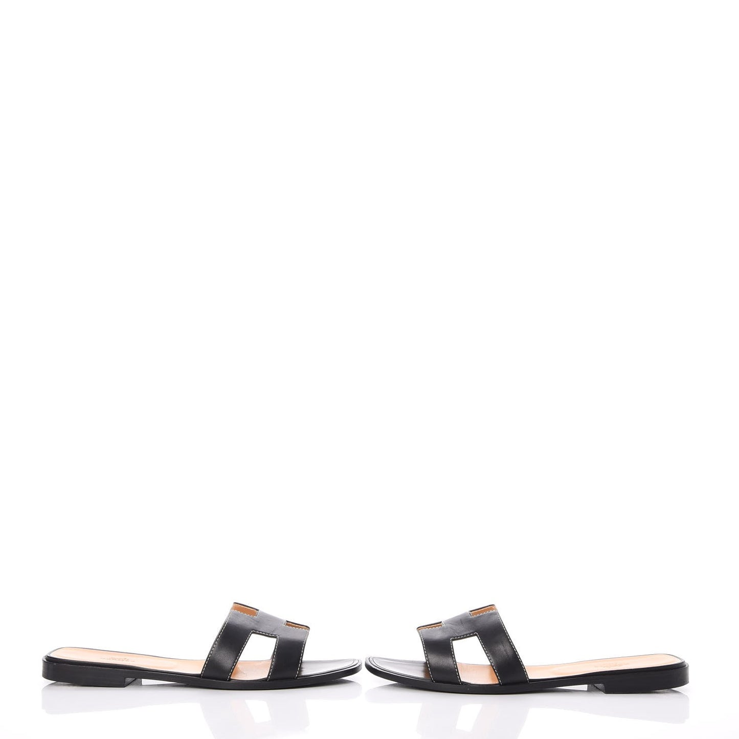 Box Calfskin Oran Sandals 40 Black