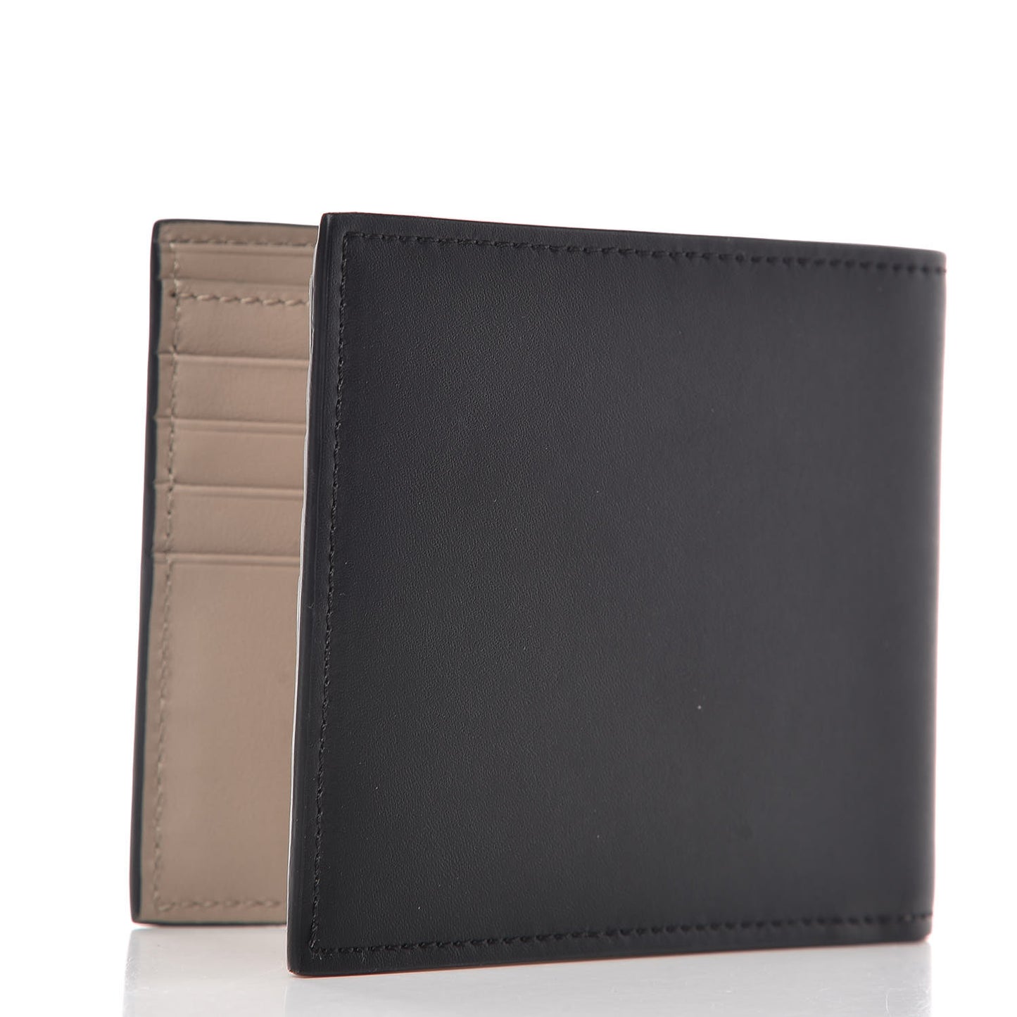 Vitello Liberty FF Stripe Bi-Fold Wallet Black Multicolor