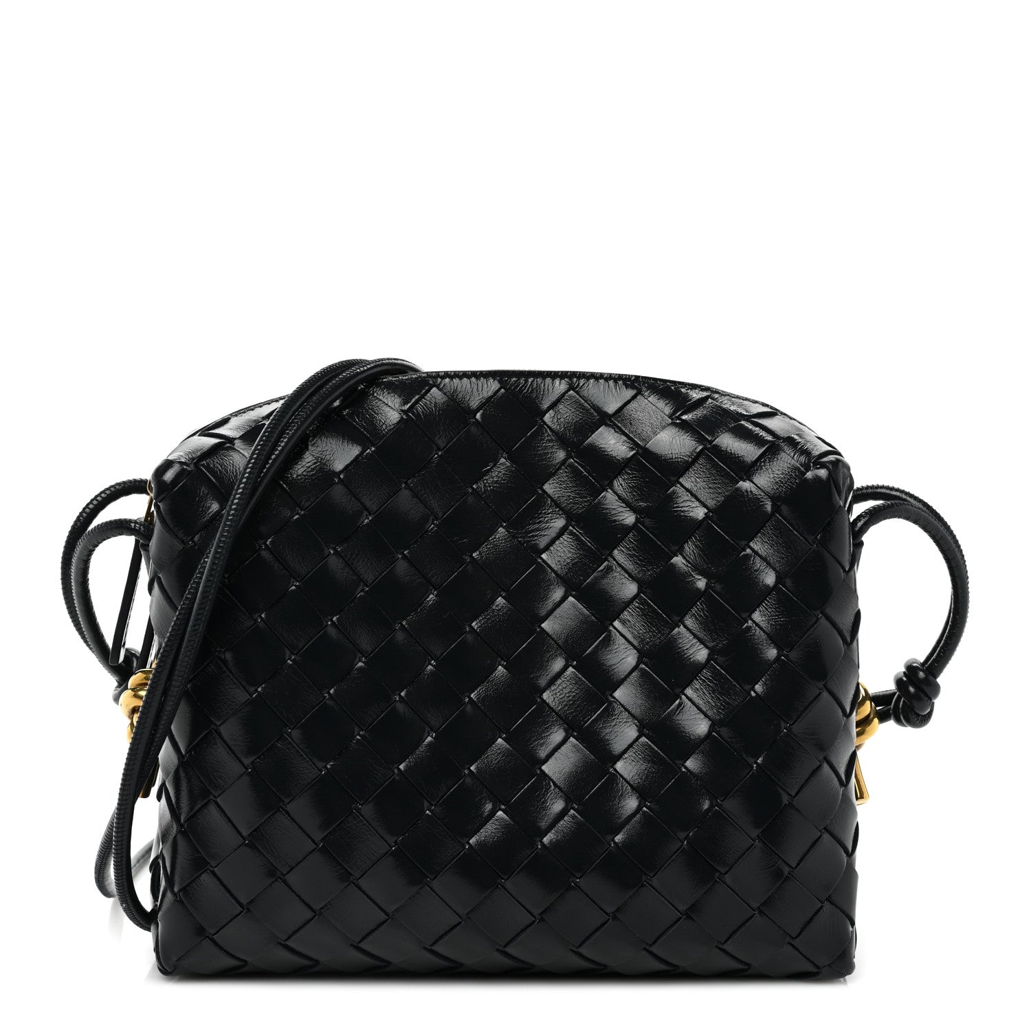 Bottega Veneta Polished Nappa Intrecciato Knot Small Loop Crossbody Bag Space 1 of 8
