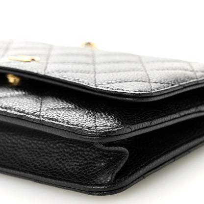 Chanel Caviar Quilted Wallet On Chain WOC Black 10 of 11