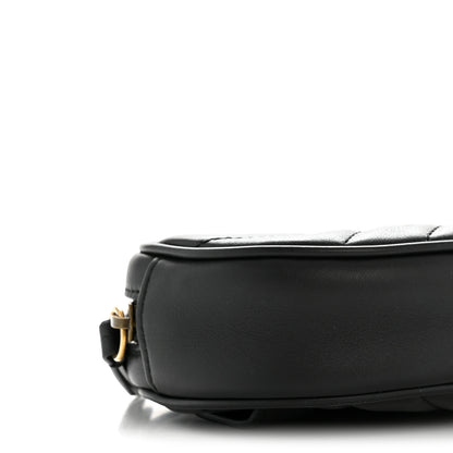 Gucci Calfskin Matelasse GG Marmont Belt Bag 85 34 Black 9 of 12