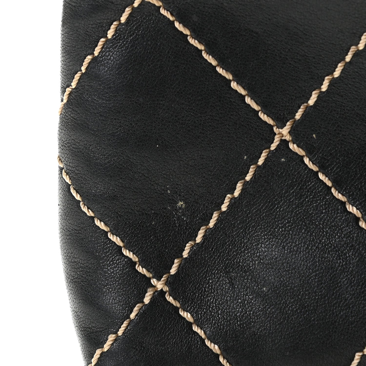 Chanel Lambskin Surpique Stitch Pochette Black 7 of 8