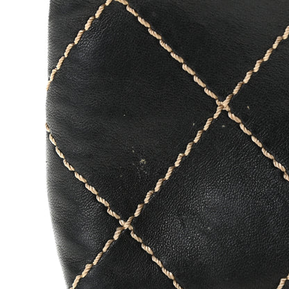 Chanel Lambskin Surpique Stitch Pochette Black 7 of 8