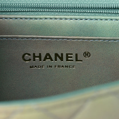 Chanel Lambskin Quilted Ombre Mini Top Handle Rectangular Flap Blue Green 6 of 10