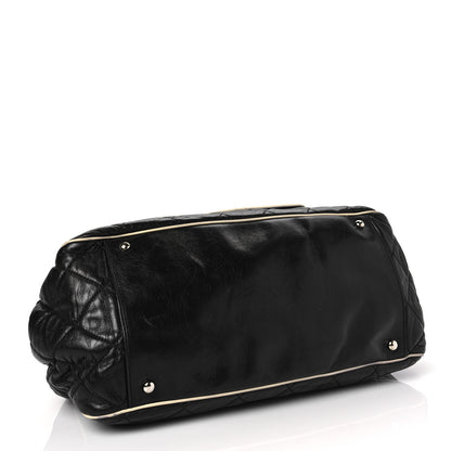 Chanel Lambskin Quilted East West Accordion Flap Black 3 of 7
