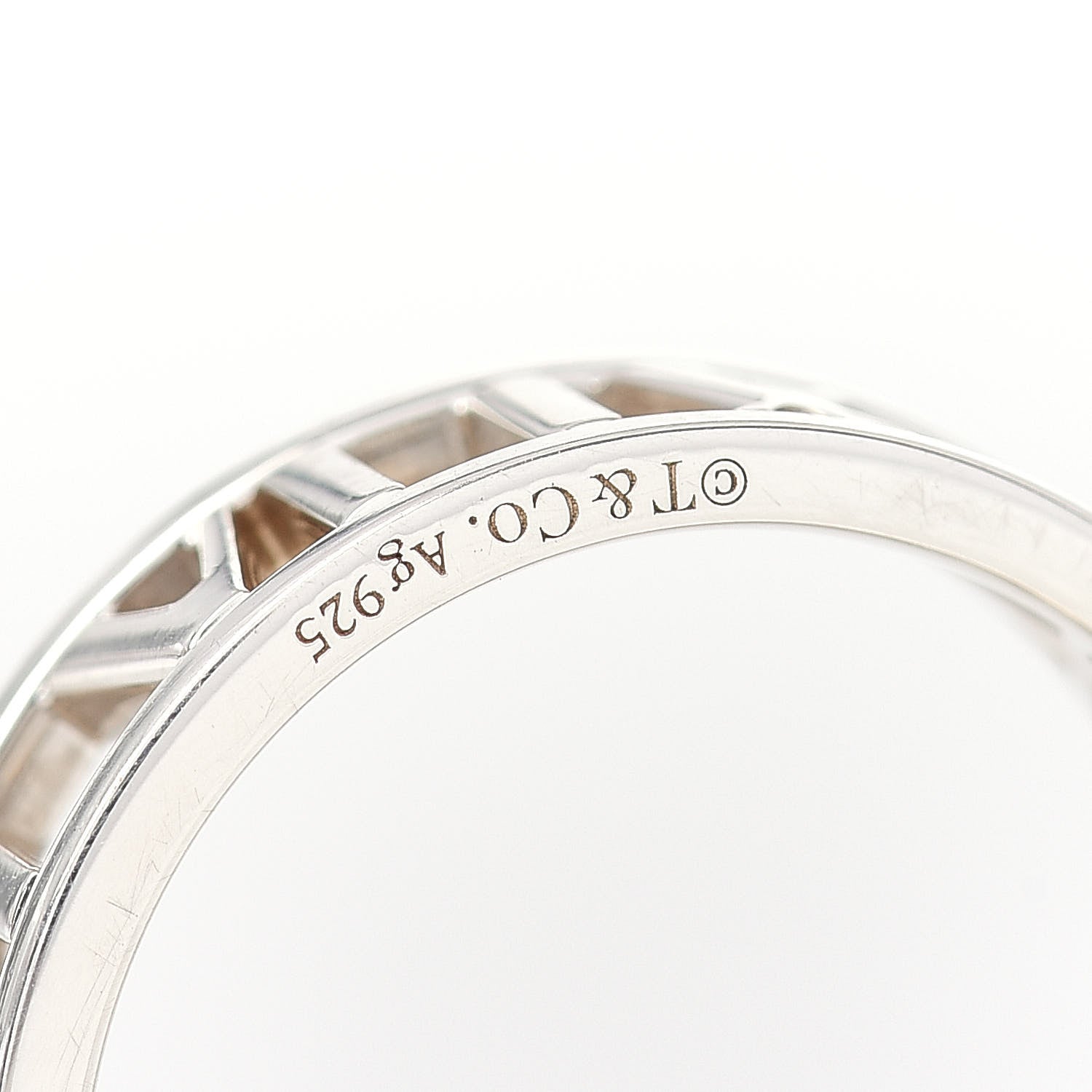 Tiffany Sterling Silver Wide Atlas Open Ring 55 7.25 4 of 4